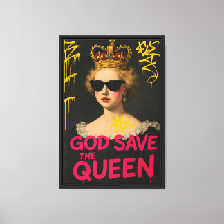 Royal Punk Graffiti Leinwand Printing