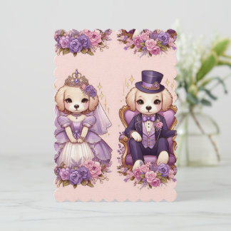 Royal Puppy Birthday Einladung