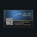 Royal QR Code Athletic Trainer Business Card Visitenkarte<br><div class="desc">Royal QR Code Athletic Trainer Business Card.</div>