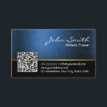 Royal QR Code Athletic Trainer Business Card Visitenkarte<br><div class="desc">Royal QR Code Athletic Trainer Business Card.</div>