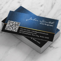 Royal QR Code Zivil Engineer Business Card