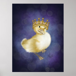 Royal Quackery: Gelbes Duckling mit Goldkrone Poster