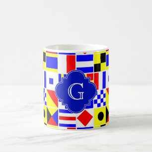 Royal Quatrefoil Monogramm Tasse