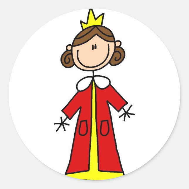 Royal Queen Strichmännchen Sticker (Vorderseite)