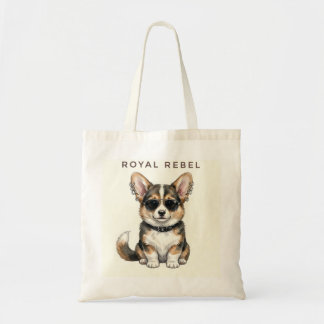 Royal Rebel Corgi-Cool Dog with Sunglasses  Tragetasche