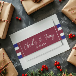 Royal Red and Blue Wedding Theme Einladungsbanderole