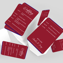 Royal Red and Blue Wedding Theme Fächer