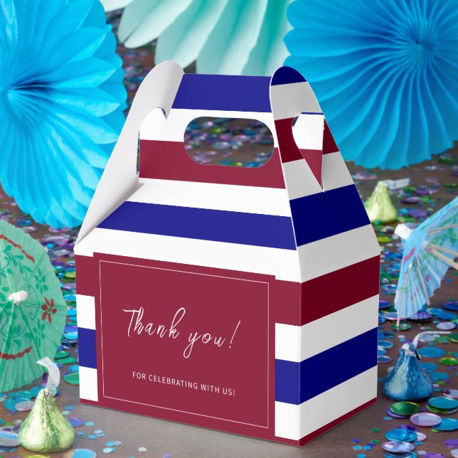 Royal Red and Blue Wedding Theme Geschenkschachtel (Party)