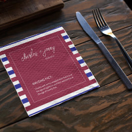 Royal Red and Blue Wedding Theme Serviette