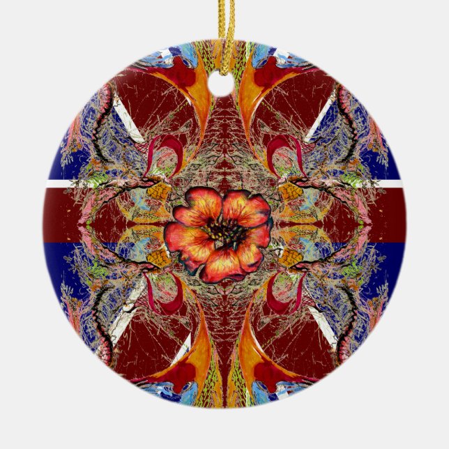 Royal Red Fantasy Keramik Ornament (Vorne)