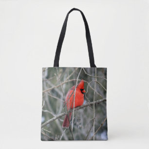 Royal Red Kardinal Printed Tote Bag