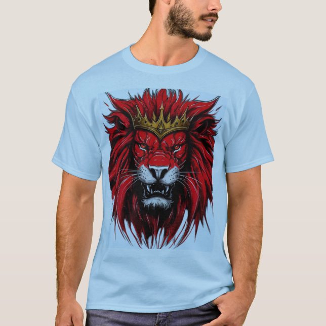 Royal Red Lion T - Shirt - König des Dschungelartw (Vorderseite)