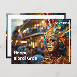 💚 💜 💛 Royal Regalia: Mardi Gras Extravaganza Postkarte