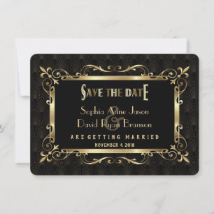 Royal Roaring 20er Jahre Gold Art Deco Save the Da Date