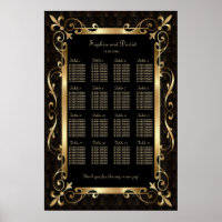 Royal Roaring 20s Gold Art Deco Seating Chart