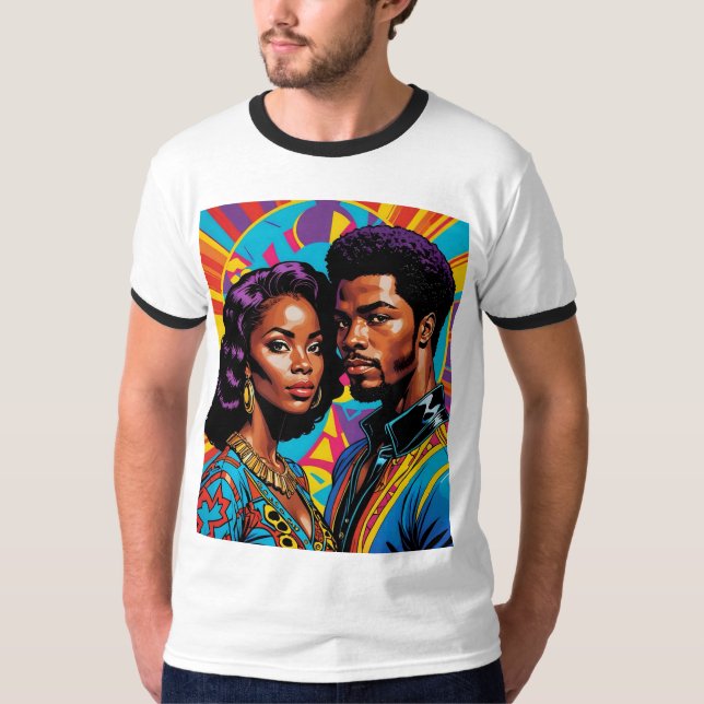 Royal Roots Vibrant Afro Liebe T - Shirt (Vorderseite)