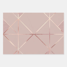 Royal Rose Gold Wrapping Paper Geschenkpapier Set