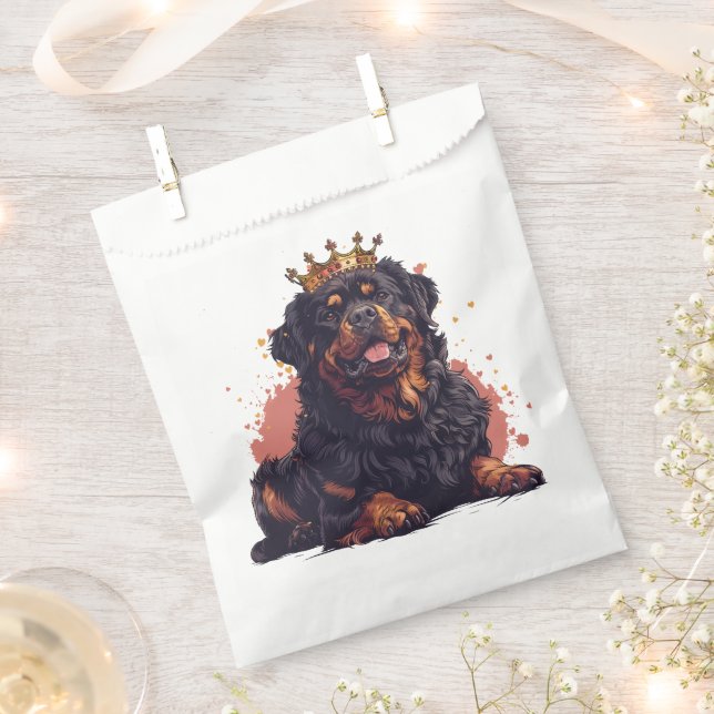 Royal Rottweiler Dog Queen Crown Geschenktütchen (Ausgeschnitten)