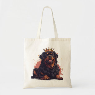 Royal Rottweiler Dog Queen Crown Tragetasche