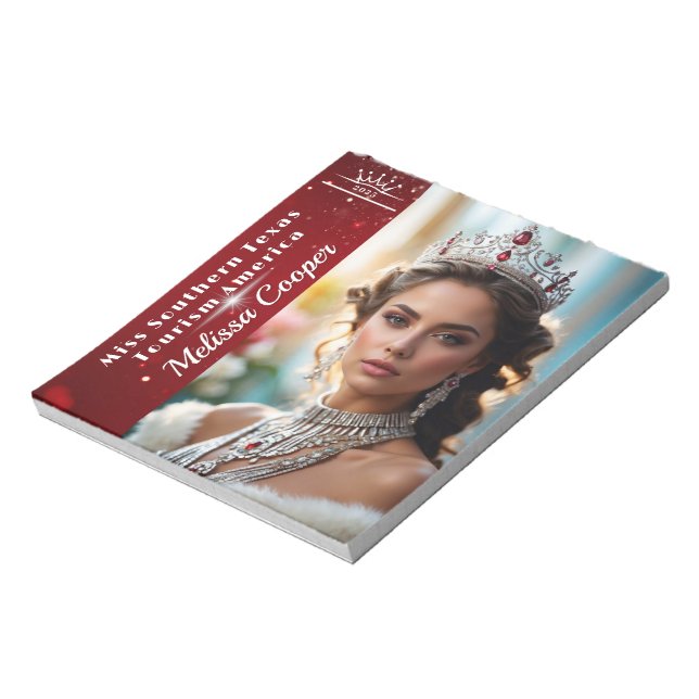 Royal Ruby Shimmer Pageant Autogrammblock Notizblock (Rotiert)