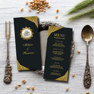 Royal & Rustic Gold Elegante Luxury Islamische Hoc Menükarte