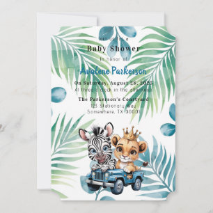 Royal Safari Ride Boy Baby Dusche Einladung