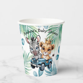 Royal Safari Ride Boy Baby Dusche Pappbecher