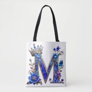 Royal Saphir Kristall M Kronen Monogramm