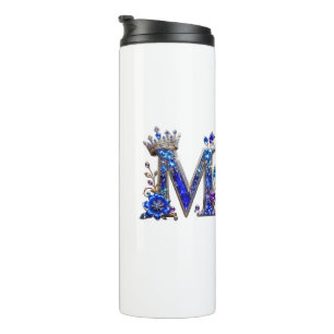 Royal Saphir Kristall M Kronen Monogramm Thermosbecher