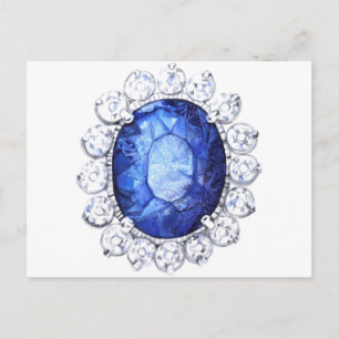 Royal Sapphire Original Watercolor Postkarte