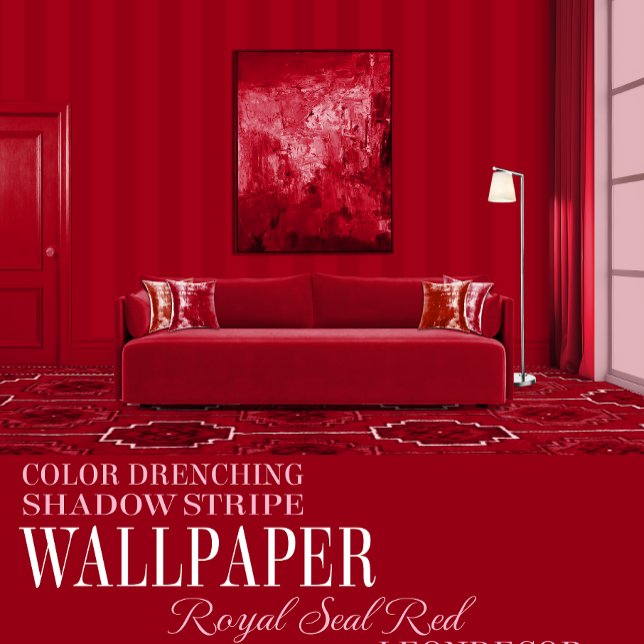 Royal Seal Red Six Inch Shadow Stripe Tapete (Von Creator hochgeladen)