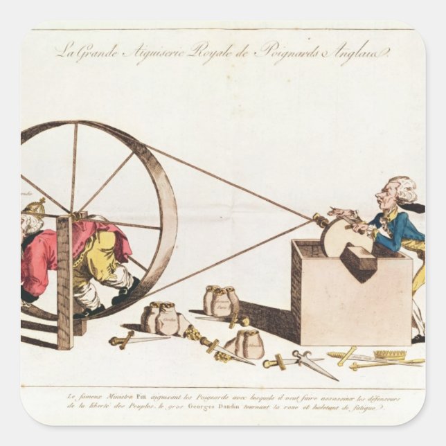 Royal Sharpening Service Quadratischer Aufkleber (Vorderseite)