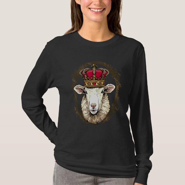 Royal Sheep King Queen Princess Lamb Farm Animal S T-Shirt (Vorderseite)