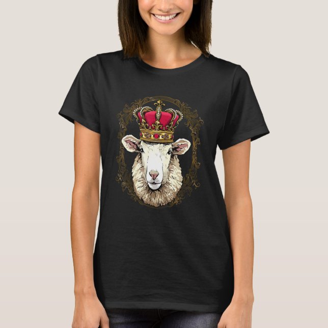 Royal Sheep King Queen Princess Lamb Farm Animal S T-Shirt (Vorderseite)