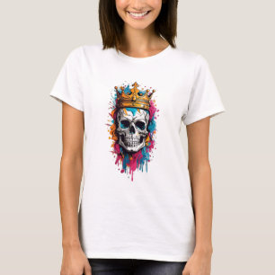 "Royal Skull Graphic T - Shirt - Bold and Artistic