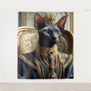 Royal Sphynx Cat King Regal Villa Saroli Wandteppich