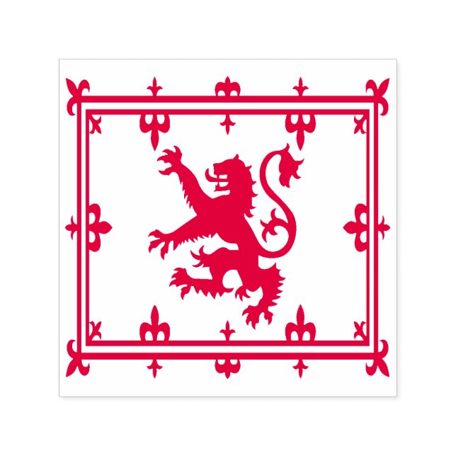 Royal Standard of Scotland Red Lion Scottish Flag Permastempel (Design)