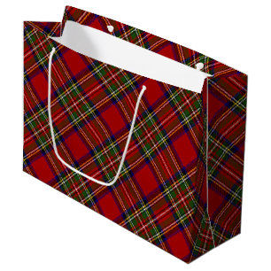 Royal Stewart Clan Family Tartan Kariert Pattern W Große Geschenktüte