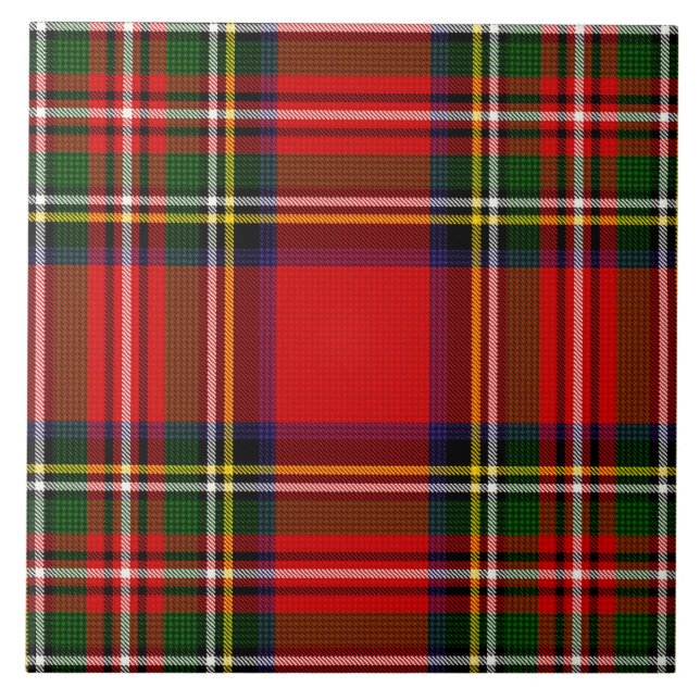 Royal Stewart Clan Tartan Kariert Fliese (Vorderseite)