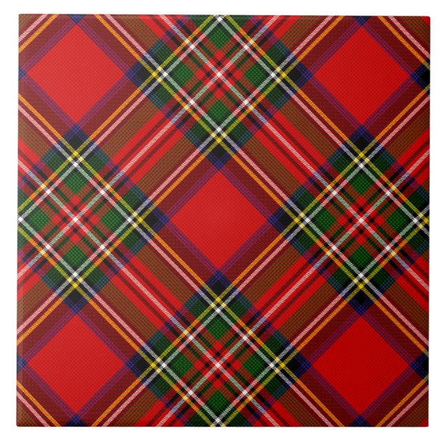 Royal Stewart Clan Tartan Kariert Fliese (Vorderseite)