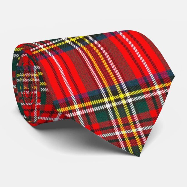 Royal Stewart Clan Tartan Kariert Krawatte (Gerollt)