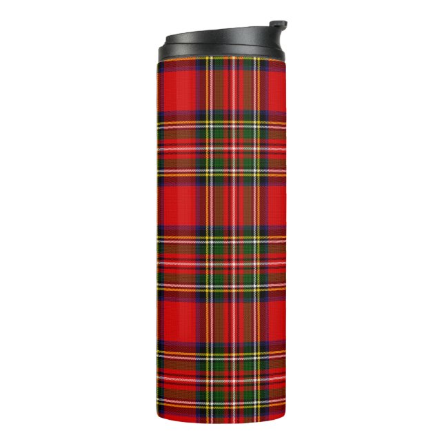 Royal Stewart Clan Tartan Kariert Thermosbecher (Nach links gedreht)