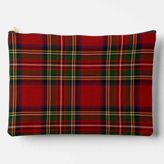 Royal Stewart Clan Tartan Kariert Zubehörtasche (Vorderseite)