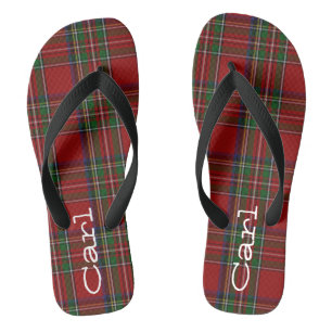 Royal Stewart Karierte Personalisierte Flip Flops