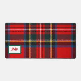Royal Stewart Plaid Rot MONOGRAMM Schreibtischunterlage