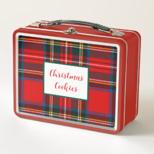 Royal Stewart Plaid Weihnachtskekse Metall Brotdose
