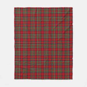 Royal Stewart Red Tartan Kariert Fleecedecke