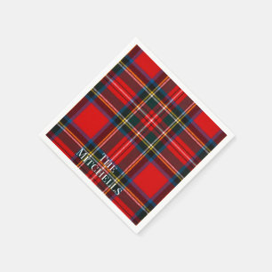 Royal Stewart Rotkariert PERSONALISIEREN Serviette