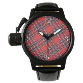 Royal Stewart Scottish Highlands Tartan Watch Armbanduhr