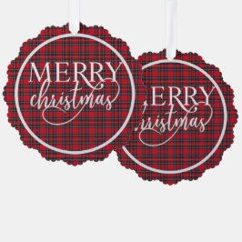 Royal Stewart Scottish Tartan Christmas Ornament Karte